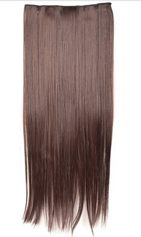 divine collection clip in hair extension light brown color 4( 170g) Hair Extension