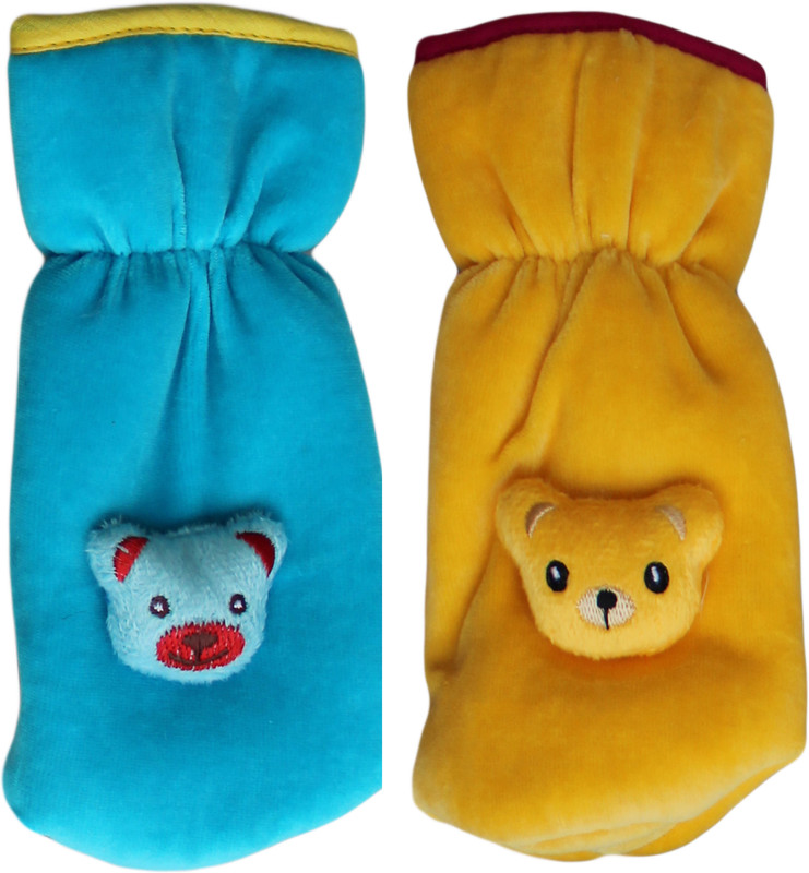 GLOOVIT SUEDE CARTOON BOTTLE COVER(Beige-SkyBlue)