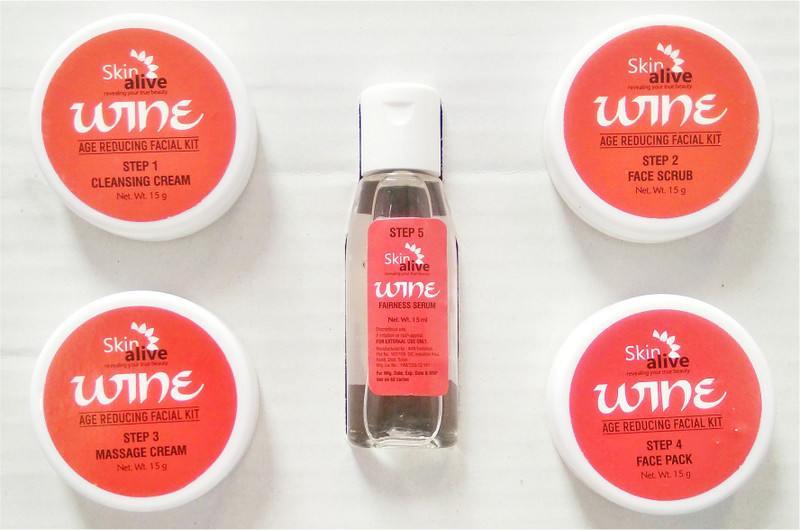 skin alive Age Reducing WINE Facial Kit 75 g(Set of 5)