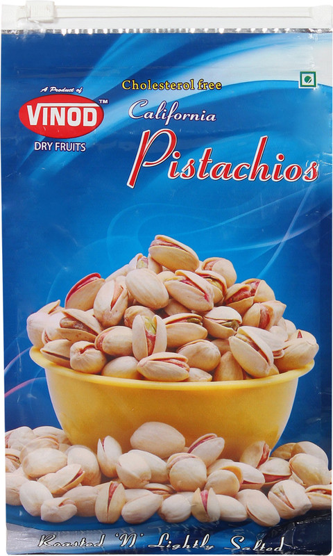Vinod Roasted Salted Pistachio Nut (Pista) 250 gm Pack of 1 Grade - Big Size Pistachios(250 g)