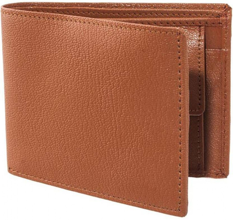 shar Men Brown Artificial Leather Wallet(5 Card Slots)