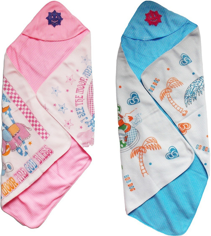 Dolphin52 Printed Single Hooded Baby Blanket(Cotton, Multicolor) Dolphin52 Printed Single Hooded Baby Blanket(Cotton, Multicolor)