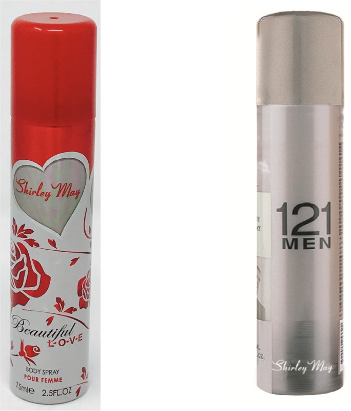 SHIRLEY MAY Beauti ful Love with 121 Men (Imported from U.A.E) Perfume Body Spray - For Men & Women(75 ml, Pack of 2)