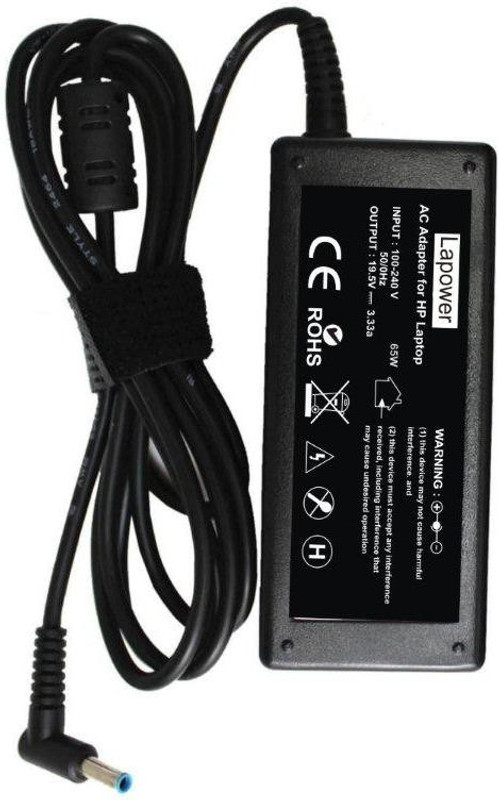 Lapower 15-AY511TX , 15-AY512TX   Blue Pin 65 W Adapter(Power Cord Included)