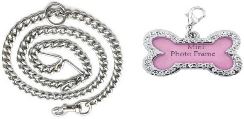 jeewan Pet combo chain with fancy tag 152 cm Dog Chain Leash(Silver)