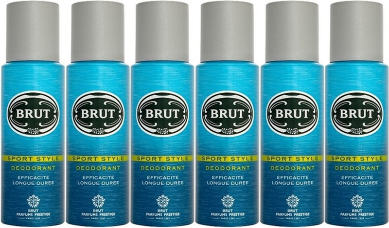 brut deo Brut sport Body Spray  -  For Men(1200 ml, Pack of 6)