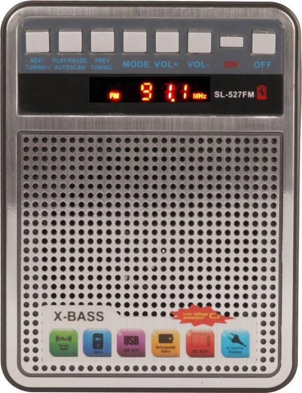 Mezire SL-527FM Bluetooth USB/ SD Player With FM Radio FM Radio(Grey, Black)