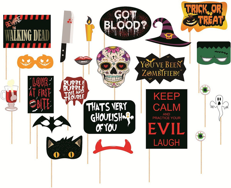 galaxy comfort Set Of 22 Halloween props Photo Booth Board(Party)