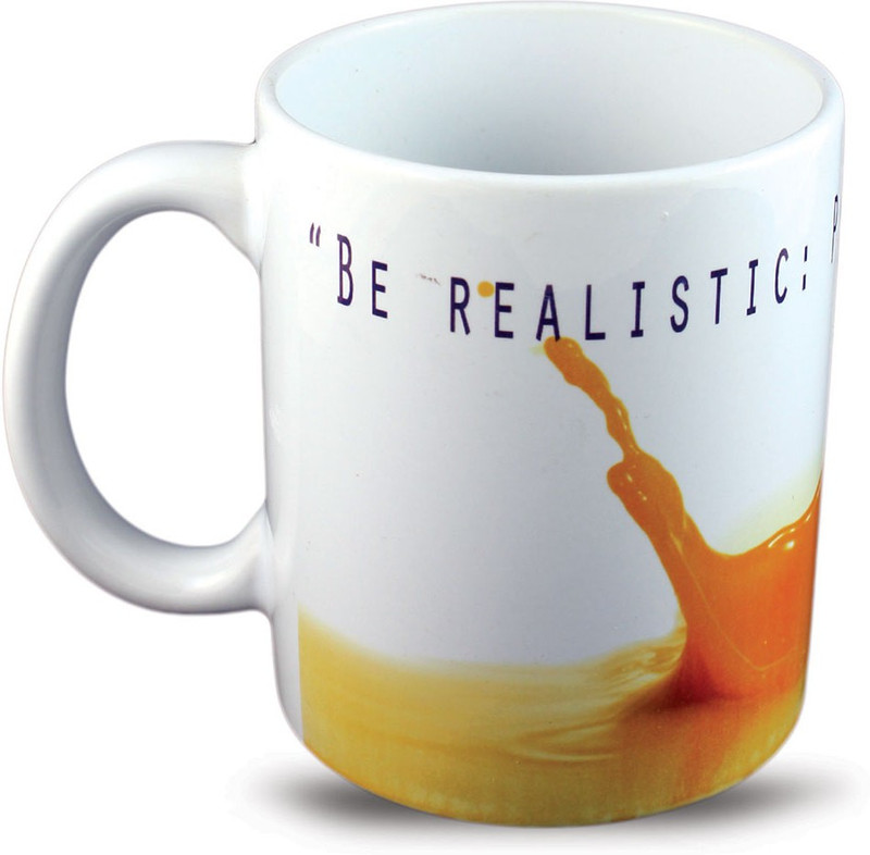 juvixbuy Be Realistic: Plan for a Miracle Printed Coffee Ceramic Mug(325 ml)