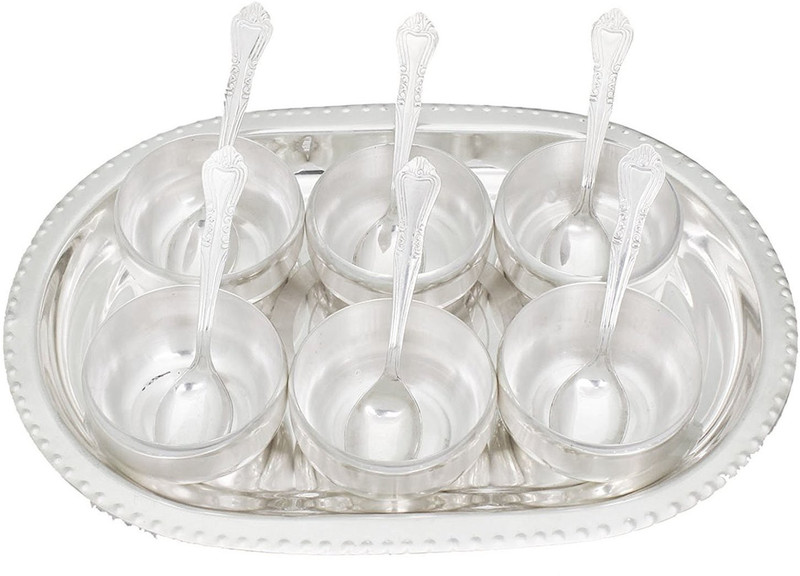 GoldGiftIdeas Six Manchurian Tray, Spoon, Bowl Serving Set(Pack of 13)