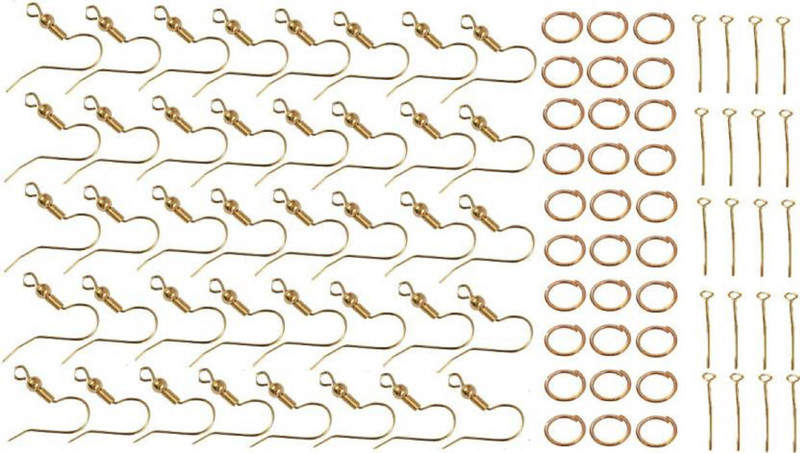 swing arts 100 Pcs. Combo Of Ear ring Hooks ,Jump Rings and Round Pins