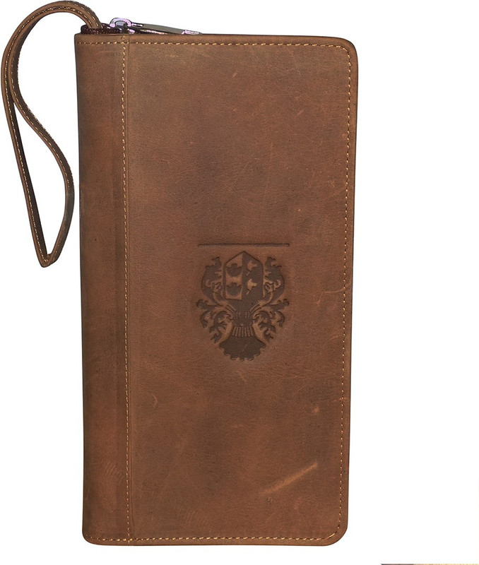 Kan New Year Gift-Premium Quality Hunter Leather Travel Document Holder/Passport Organizer with 3 Passports(Tan)