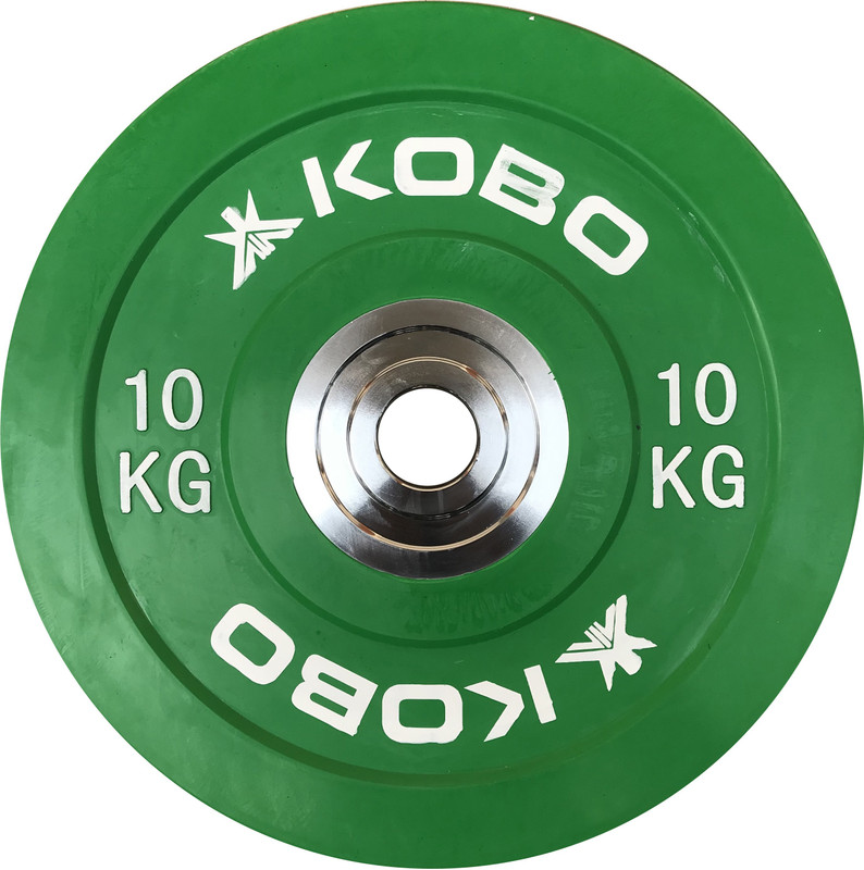KOBO 20 kg Bumper Plates Competition Level Olympic Barbell Bar Plate Home Gym Combo