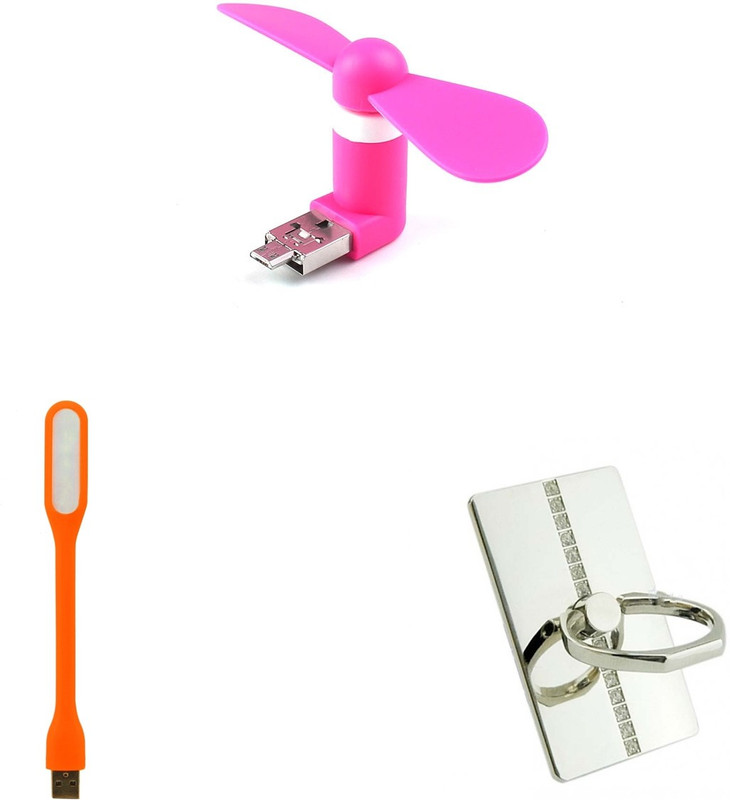 minifox LED LIGHT, MINI USB FAN, GRIP MOBILE HOLDER Combo Set(Multi - Text
Used For: ID, Title)