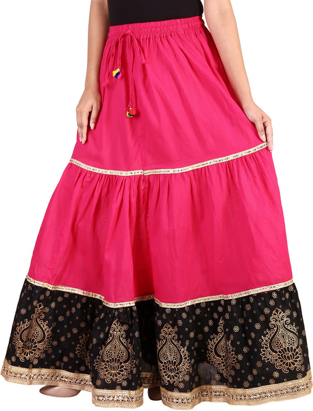 sablani Printed Women Broomstick Multicolor Skirt
