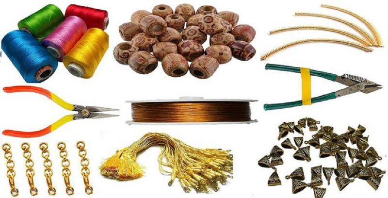 swing arts Silk Thread Necklace Making Material Combination