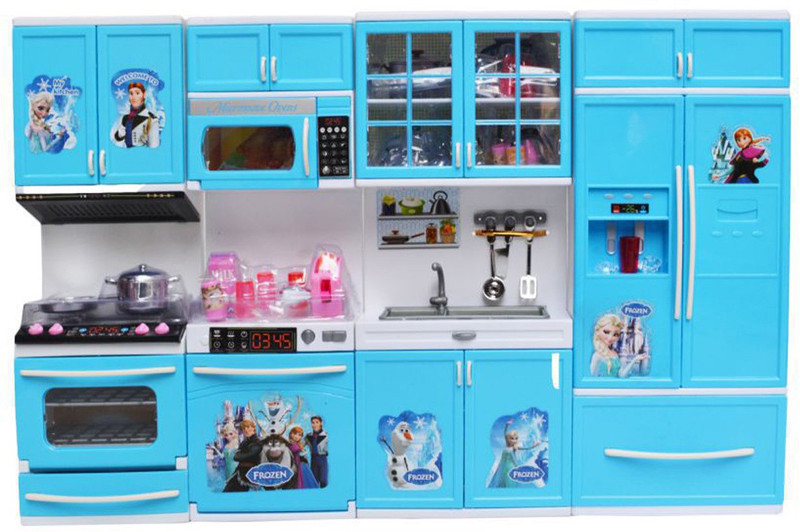 navkar Big Size Frozen Princess Modern Kitchen Playset(Blue)