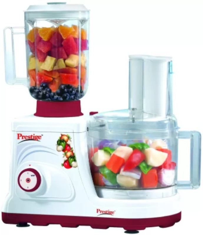 Prestige Champion 600 W Food Processor(White and Maroon)