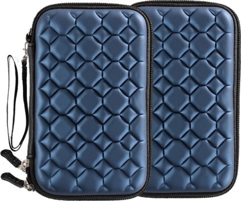 FrndzMart Bubble Chocolate Design Toughened External HDD Pouch for 2.5 inch inch External WD MyPassport Hard Disk 1/2/4 TB(Blue)(For 2.5 inch External Hard Disk Drives, Blue)