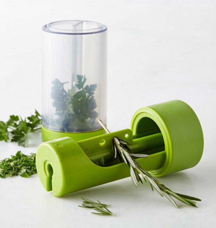 fresh n fine 530140 Herb Mill 2 in 1 Cuts and Strips Kitchen Gadgets Green Kitchen Tool Set(Green)