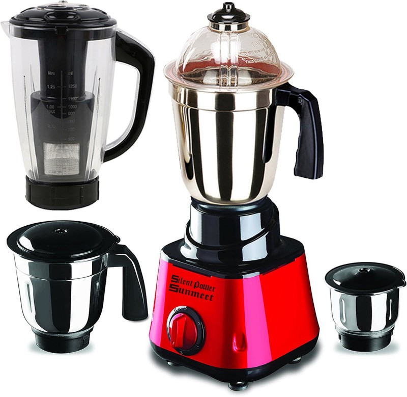 SilentPowerSunmeet MG17-TAC-Gal-143 550 W Juicer Mixer Grinder(Red, 4 Jars)