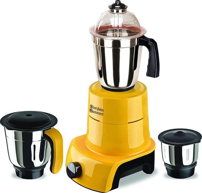 SilentPowerSunmeet MG17-TAC-Gla-57 1000 W Mixer Grinder(Yellow, 3 Jars)