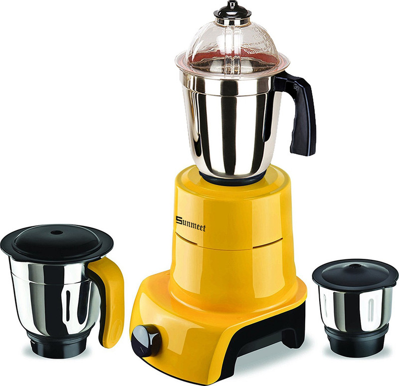 Sunmeet MG17-TAC-Gla-48 550 W Mixer Grinder(Yellow, 3 Jars)