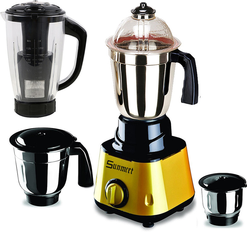 Sunmeet MG17-TAC-Gal-159 600 W Juicer Mixer Grinder(Golden, 4 Jars)