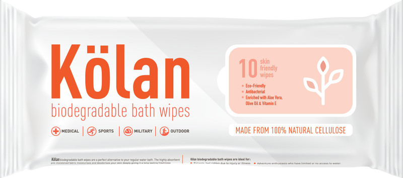 Kolan Eco-Friendly Biodegradable Hygienic Cleansing for Bed-Ridden Pateint Wipes with Aloe Vera,Olive Oil & Vitamin E(10 Pieces)