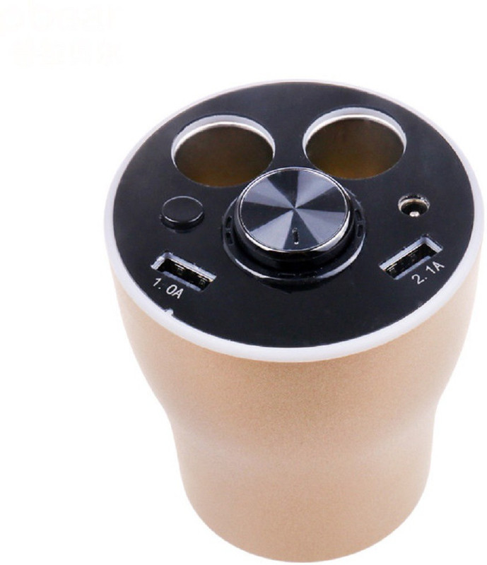 aavahan 2.1 Amp Turbo Car Charger(Gold, Black, With USB Cable)