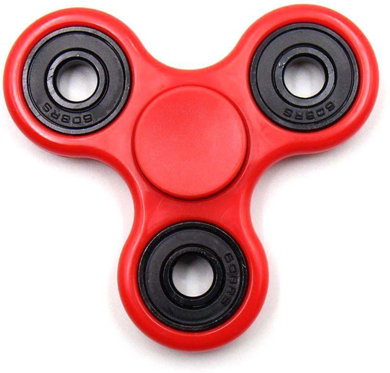 navkar Uboard Spinner Toy ABS Material 608 Si3N4 Hybird Tri Hand Spinner Fidget Toy 1-3mins Spinning (Red)(Red)