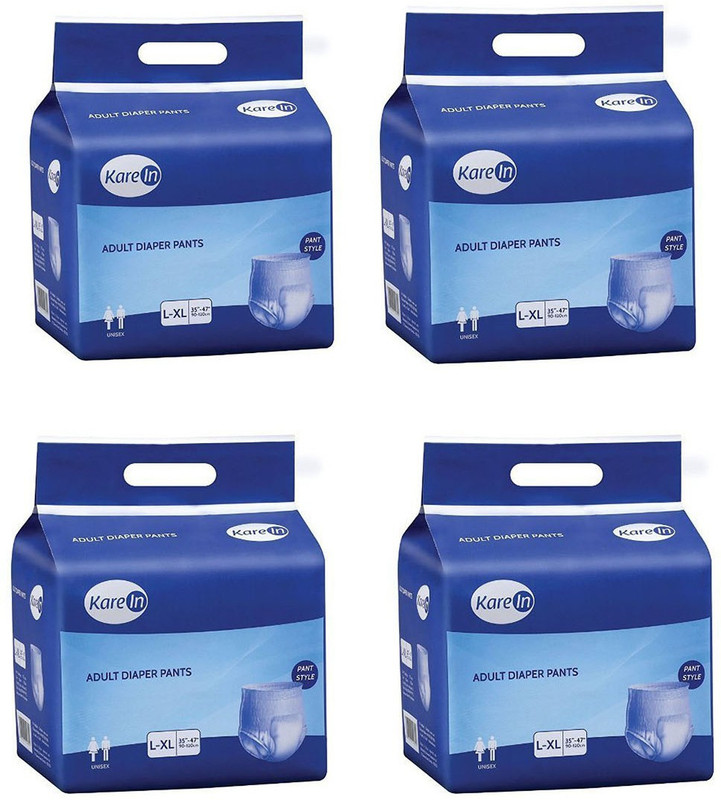 Karein ADULT PANT STYLE PULL UPS DIAPERS LARGE-XL (SET OF 4 PACKS OF 10 DIAPERS) - L(40 Pieces)