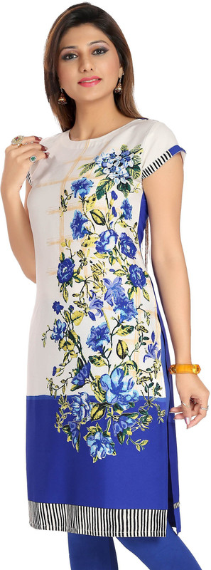 Meher Impex Casual Printed, Solid Women Kurti(Blue)