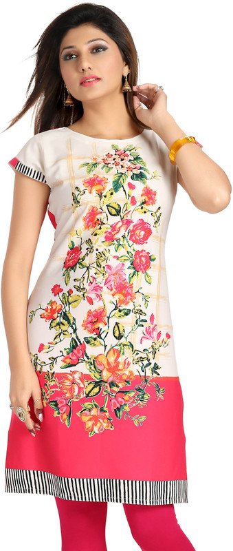 Meher Impex Casual Printed Women Kurti(Pink)
