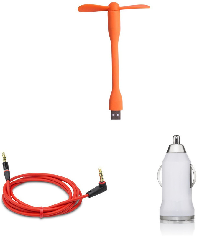 minifox USB FAN, AUX CABLE, CAR CHARGER Combo Set(Multi - Text
Used For: ID, Title)