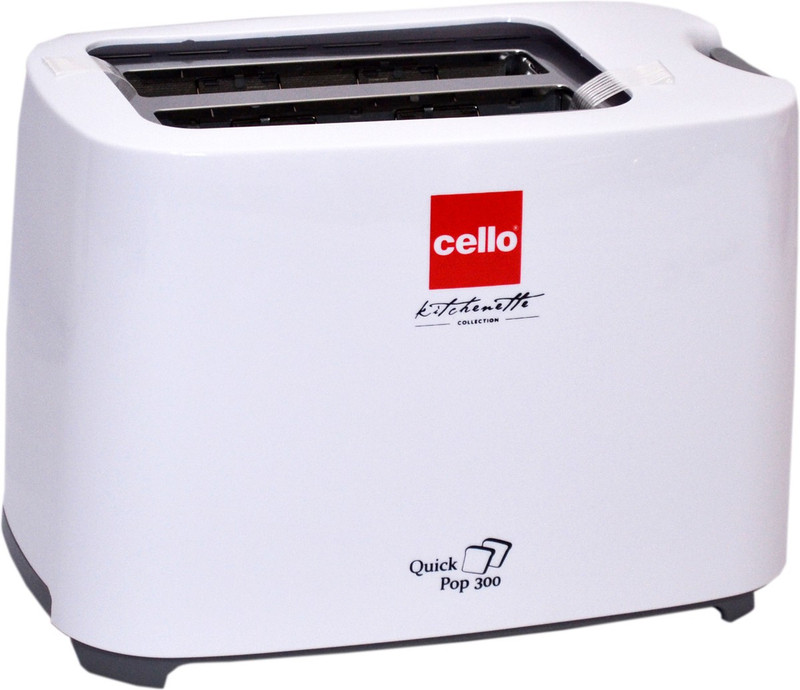 Cello Quick Pop 300 700 W Pop Up Toaster(White)
