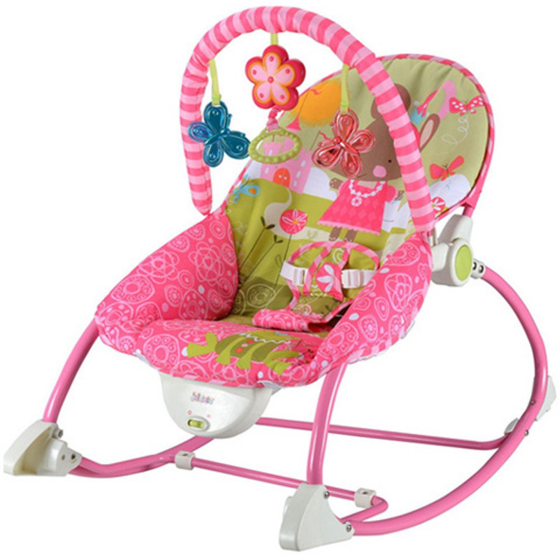 Smilemakers ibaby Infant to Toddler Portable Musical Electric Baby Swing Rocker Chair Rocker(Pink)