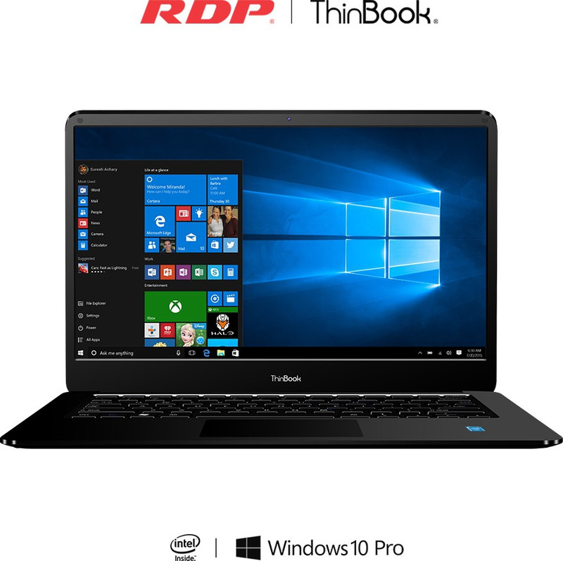 RDP ThinBook Atom Quad Core 7th Gen - (2 GB/32 GB HDD/Windows 10 Pro) 1430P Business Laptop(14.1 inch, Black, 1.45 kg) RDP ThinBook Atom Quad Core 7th Gen - (2 GB/32 GB HDD/Windows 10 Pro) 1430P Business Laptop(14.1 inch, Black, 1.45 kg)