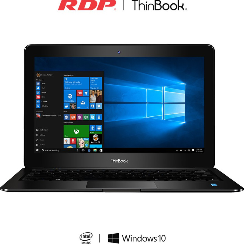 RDP ThinBook Atom Quad Core 8th Gen - (2 GB/32 GB EMMC Storage/Windows 10) 1130 Laptop(11.6 inch, Black, 1.2 kg) RDP ThinBook Atom Quad Core 8th Gen - (2 GB/32 GB EMMC Storage/Windows 10) 1130 Laptop(11.6 inch, Black, 1.2 kg)