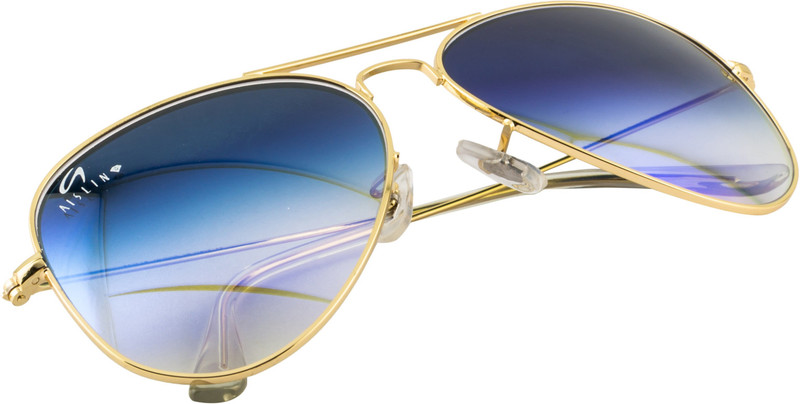 Aislin Aviator Sunglasses(Blue, Yellow) Aislin Aviator Sunglasses(Blue, Yellow)