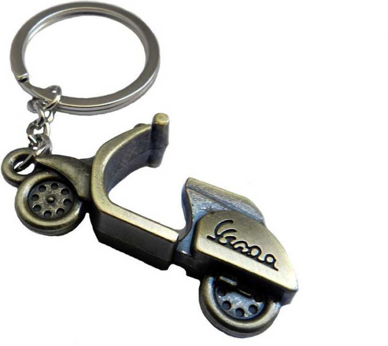 kd collections Vespa Scooter Design Shaped Metal Keychain Keyring Key Chain