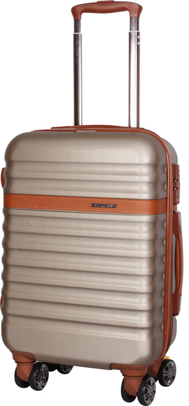 Ventex Germany 20 Inch Polycaronate 4 Wheel Trolley With Wheel Locking Mechanism and TSA Lock Expandable Cabin Luggage - 20 inch(Beige)