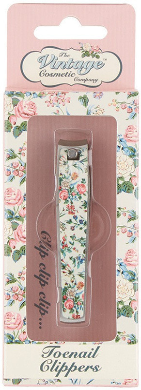 Vintage Cosmetic Toenail Clippers Floral