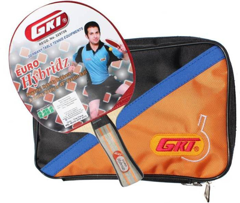GKI Euro Hybridz With Soft Tatron Cover Multicolor Table Tennis Racquet(Pack of: 1, 323 g)