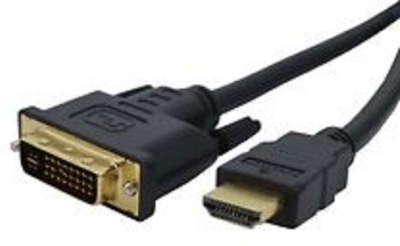 TECHON  TV-out Cable HDMI TO DVI CABLE GOLD PLARED 1.5 METER(Black, For Computer)