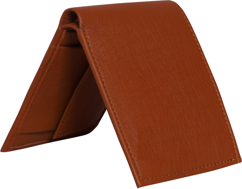 samtroh Men Tan Artificial Leather Money Clip(5 Card Slots)
