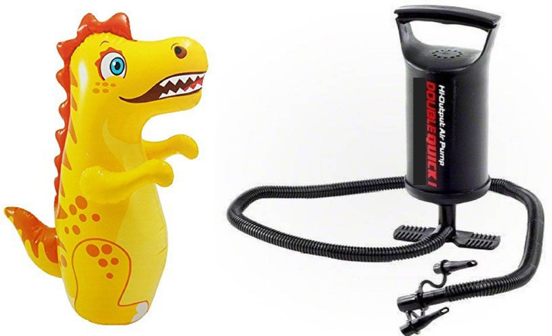 DINAARKAN 3 FEET INFLATABLE HIT ME DRAGON WITH AIR PUMP(Black, Yellow)