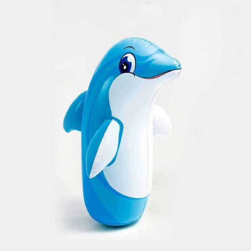 DINAARKAN 3 FEET INFLATABLE HIT ME DOLPHIN FOR KIDS(Blue)