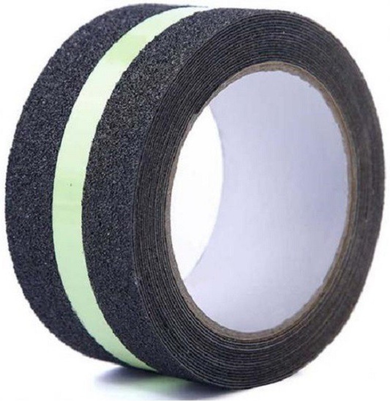 bapna Anti Slip tape With Glow In Dark Strip In Middle Single Sided (Manual)(Set of 1, Black)