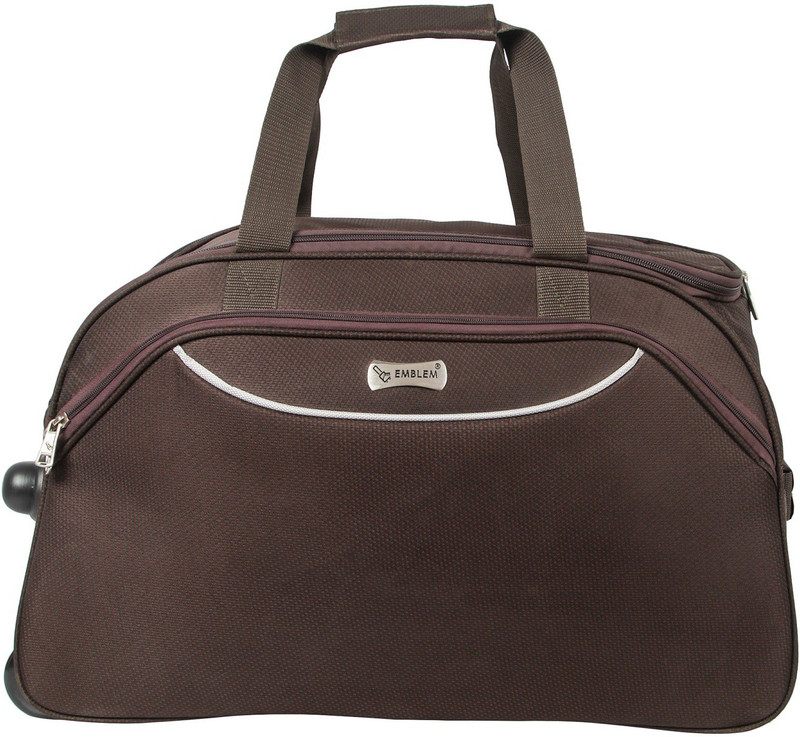 emblem (Expandable) Companion Duffel 22Inch Brown Travel Duffel Bag(Brown)